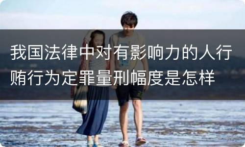 我国法律中对有影响力的人行贿行为定罪量刑幅度是怎样