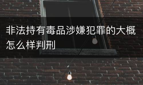 非法持有毒品涉嫌犯罪的大概怎么样判刑