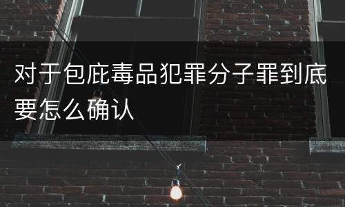对于包庇毒品犯罪分子罪到底要怎么确认