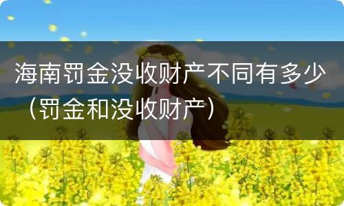 海南罚金没收财产不同有多少（罚金和没收财产）