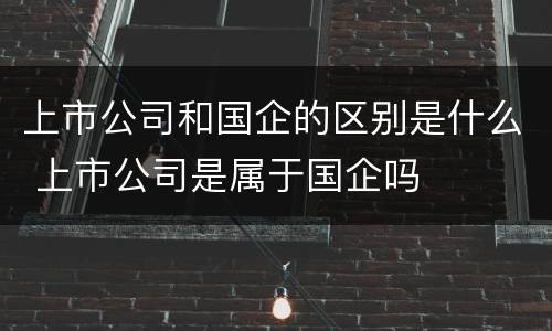 上市公司和国企的区别是什么 上市公司是属于国企吗