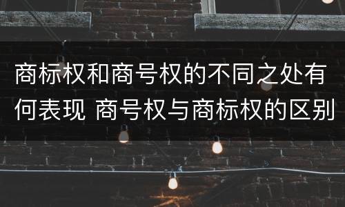 商标权和商号权的不同之处有何表现 商号权与商标权的区别