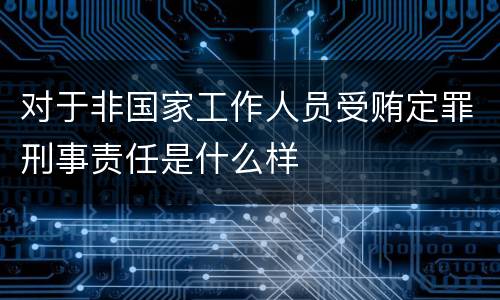 对于非国家工作人员受贿定罪刑事责任是什么样
