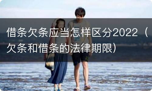 借条欠条应当怎样区分2022（欠条和借条的法律期限）