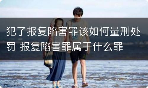 犯了报复陷害罪该如何量刑处罚 报复陷害罪属于什么罪