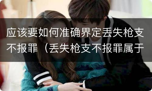 应该要如何准确界定丢失枪支不报罪（丢失枪支不报罪属于）