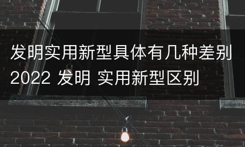 发明实用新型具体有几种差别2022 发明 实用新型区别
