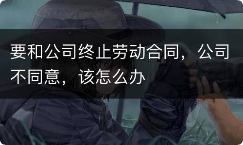 要和公司终止劳动合同，公司不同意，该怎么办