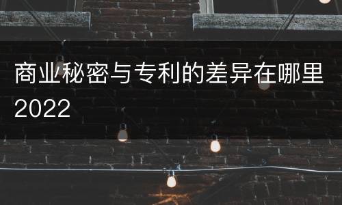 商业秘密与专利的差异在哪里2022