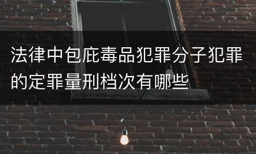 法律中包庇毒品犯罪分子犯罪的定罪量刑档次有哪些