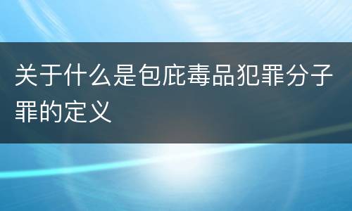 关于什么是包庇毒品犯罪分子罪的定义