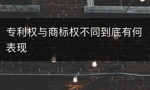 专利权与商标权不同到底有何表现