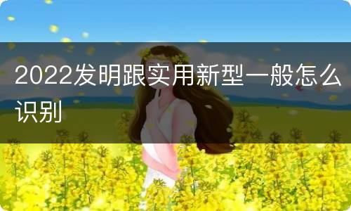 2022发明跟实用新型一般怎么识别