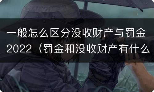一般怎么区分没收财产与罚金2022（罚金和没收财产有什么区别）