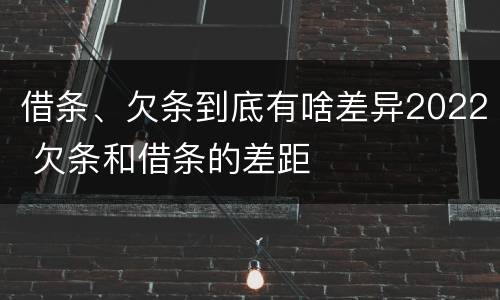 借条、欠条到底有啥差异2022 欠条和借条的差距