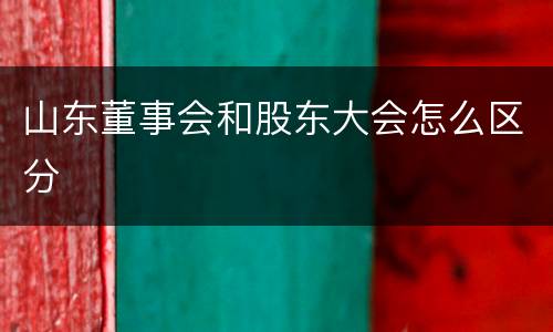 山东董事会和股东大会怎么区分
