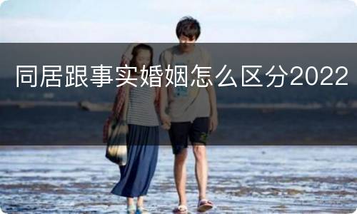 同居跟事实婚姻怎么区分2022