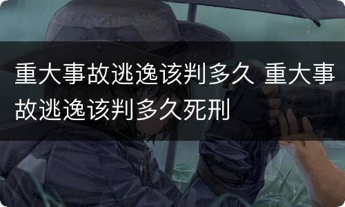 重大事故逃逸该判多久 重大事故逃逸该判多久死刑