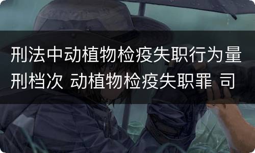 刑法中动植物检疫失职行为量刑档次 动植物检疫失职罪 司法解释
