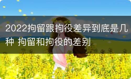 2022拘留跟拘役差异到底是几种 拘留和拘役的差别