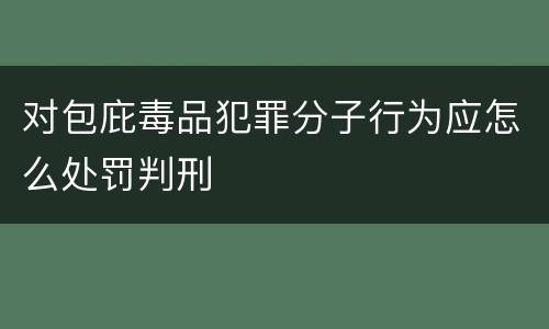对包庇毒品犯罪分子行为应怎么处罚判刑