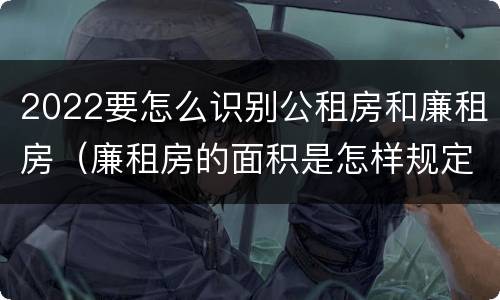 2022要怎么识别公租房和廉租房（廉租房的面积是怎样规定的）