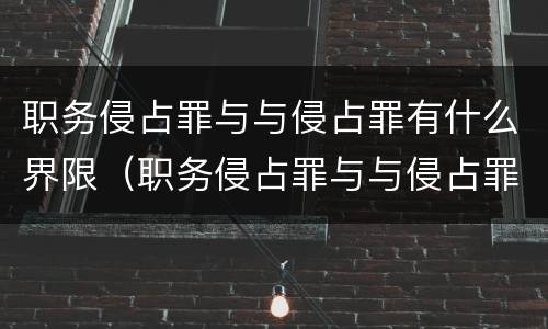 职务侵占罪与与侵占罪有什么界限（职务侵占罪与与侵占罪有什么界限区别）