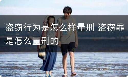 盗窃行为是怎么样量刑 盗窃罪是怎么量刑的