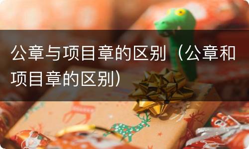 公章与项目章的区别（公章和项目章的区别）