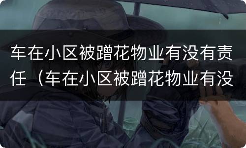 车在小区被蹭花物业有没有责任（车在小区被蹭花物业有没有责任）