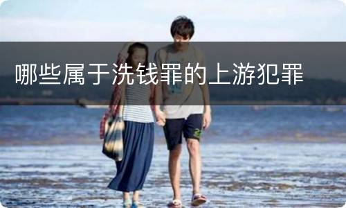 哪些属于洗钱罪的上游犯罪