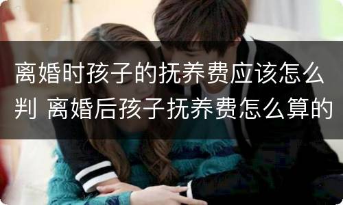 离婚时孩子的抚养费应该怎么判 离婚后孩子抚养费怎么算的