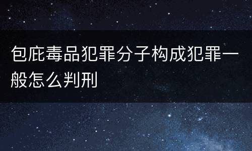 包庇毒品犯罪分子构成犯罪一般怎么判刑