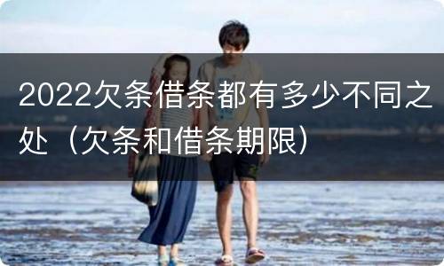 2022欠条借条都有多少不同之处（欠条和借条期限）