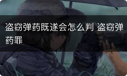 盗窃弹药既遂会怎么判 盗窃弹药罪