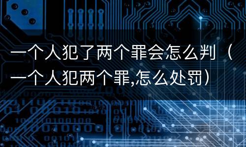 一个人犯了两个罪会怎么判（一个人犯两个罪,怎么处罚）