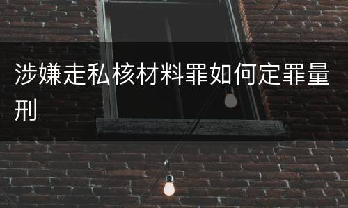 涉嫌走私核材料罪如何定罪量刑