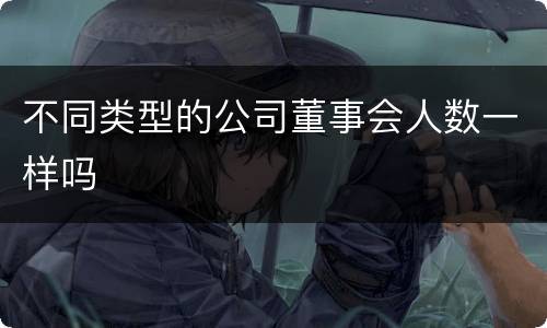 不同类型的公司董事会人数一样吗