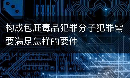 构成包庇毒品犯罪分子犯罪需要满足怎样的要件