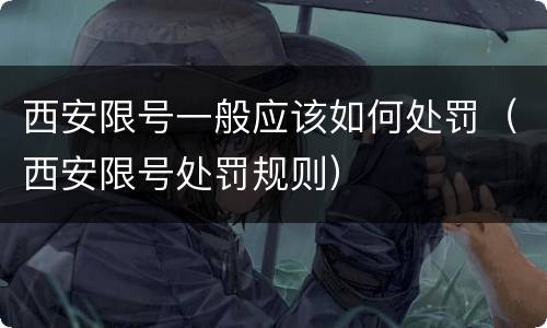 西安限号一般应该如何处罚（西安限号处罚规则）
