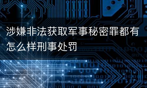 涉嫌非法获取军事秘密罪都有怎么样刑事处罚