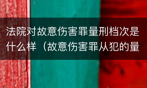 法院对故意伤害罪量刑档次是什么样（故意伤害罪从犯的量刑标准）