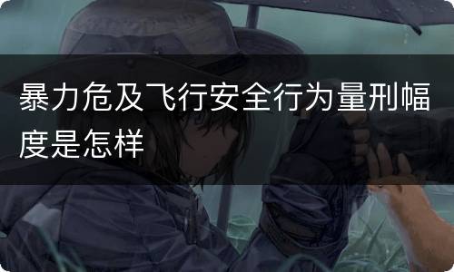 暴力危及飞行安全行为量刑幅度是怎样