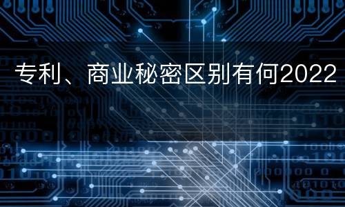 专利、商业秘密区别有何2022