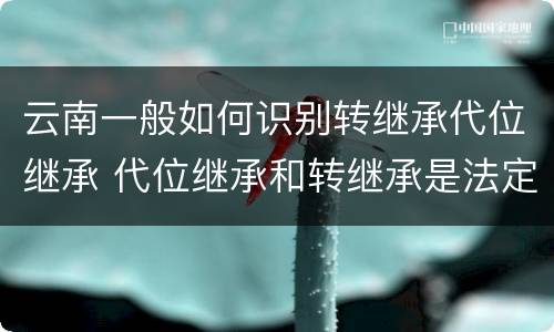 云南一般如何识别转继承代位继承 代位继承和转继承是法定继承吗