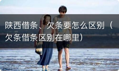 陕西借条、欠条要怎么区别（欠条借条区别在哪里）