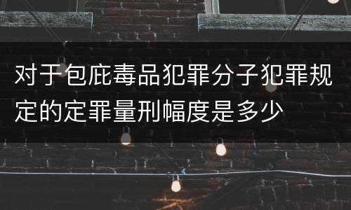 对于包庇毒品犯罪分子犯罪规定的定罪量刑幅度是多少