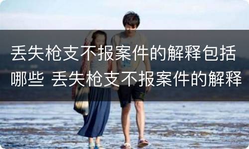 丢失枪支不报案件的解释包括哪些 丢失枪支不报案件的解释包括哪些内容