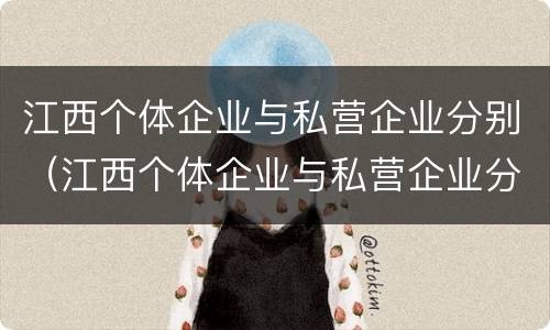 江西个体企业与私营企业分别（江西个体企业与私营企业分别是什么）