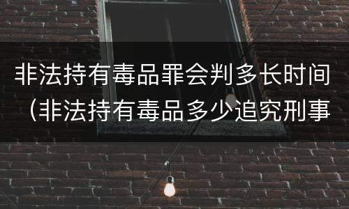 非法持有毒品罪会判多长时间（非法持有毒品多少追究刑事责任）